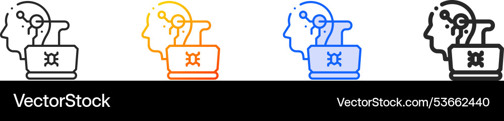 Install iconthin linear gradient blue stroke Install iconthin linear gradient blue stroke vector image