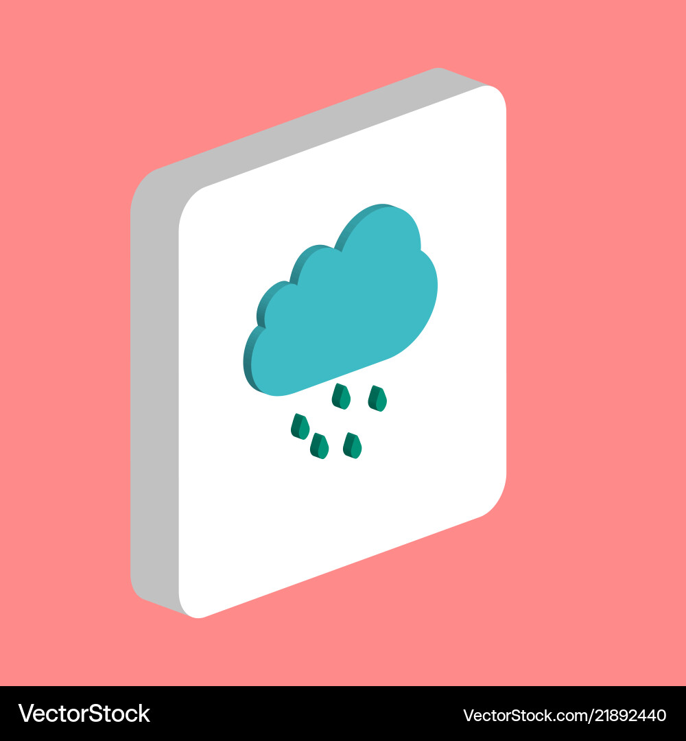 Rain cloud computer symbol Rain cloud computer symbol vector image