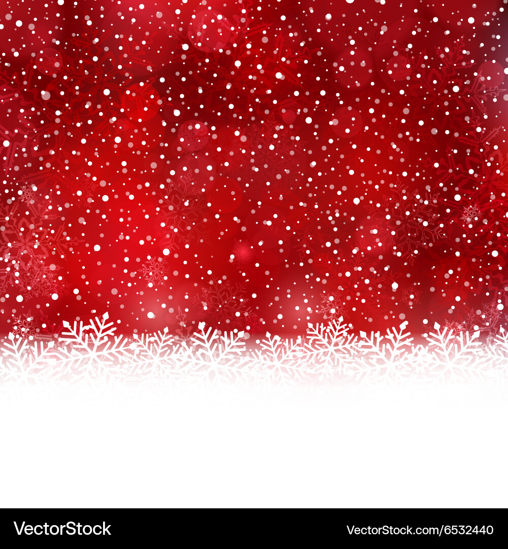 Red Winter Snowflake Background Royalty Free Vector Image