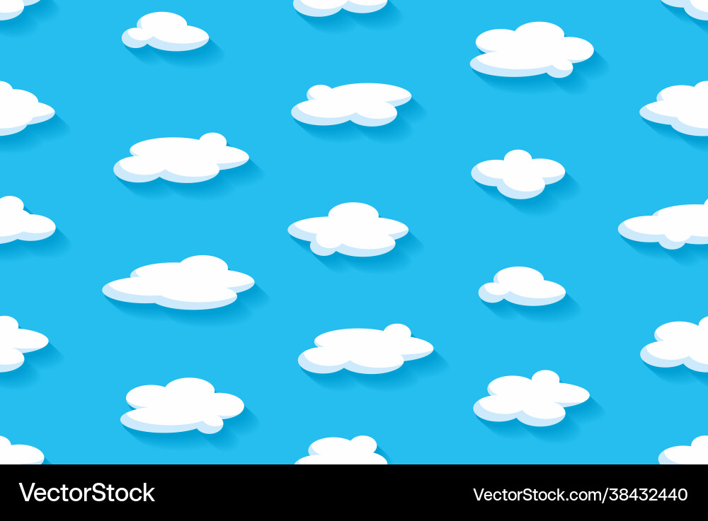 Seamless pattern with clouds Vector Image