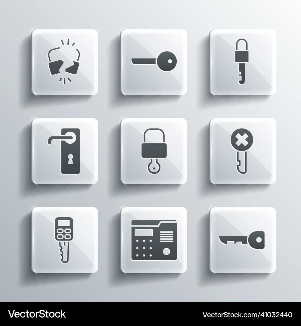 Set house intercom system key wrong lock Set house intercom system key wrong lock vector image