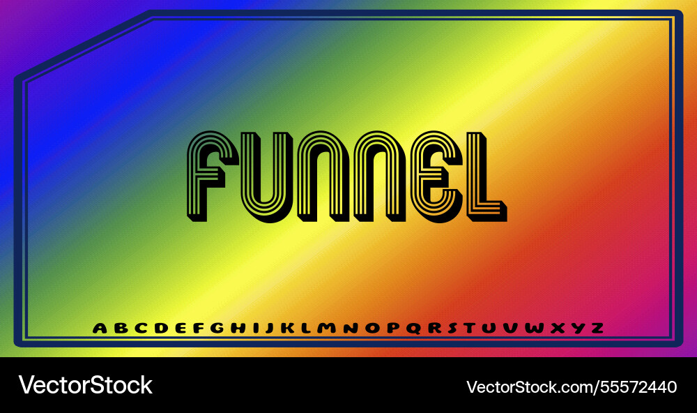 Text effects with editable colors and abstract vector image