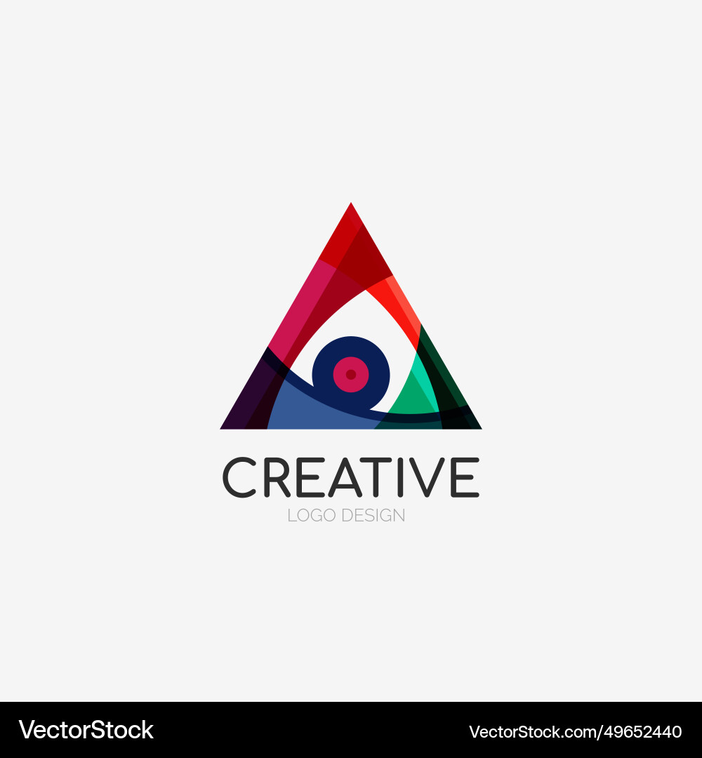 Triangle abstract logo business emblem icon Triangle abstract logo business emblem icon vector image