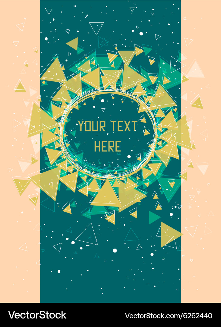 Triangles stars and circle pattern background Vector Image