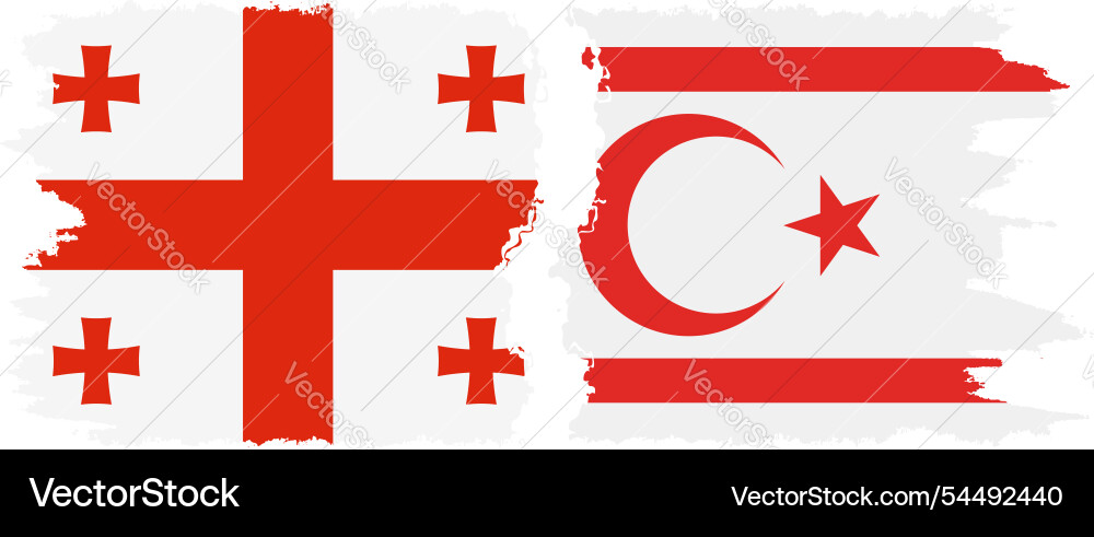Turkish republic of northern cyprus and georgia Turkish republic of northern cyprus and georgia vector image