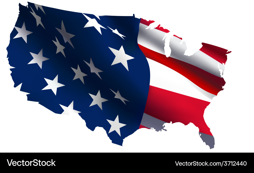 Usa map flag Royalty Free Vector Image - VectorStock
