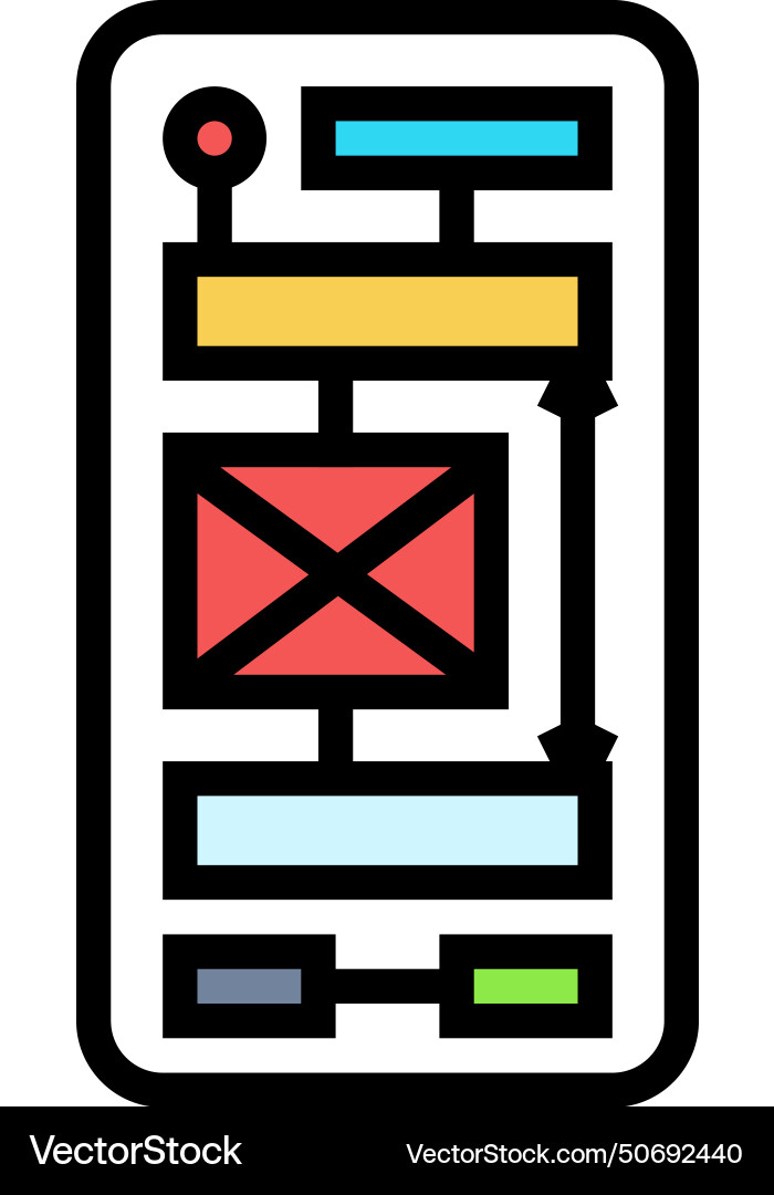 White space ux ui design color icon Vector Image