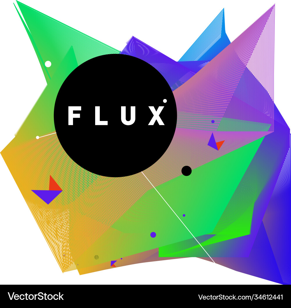 3d colorful wave background dynamic flux effect vector image