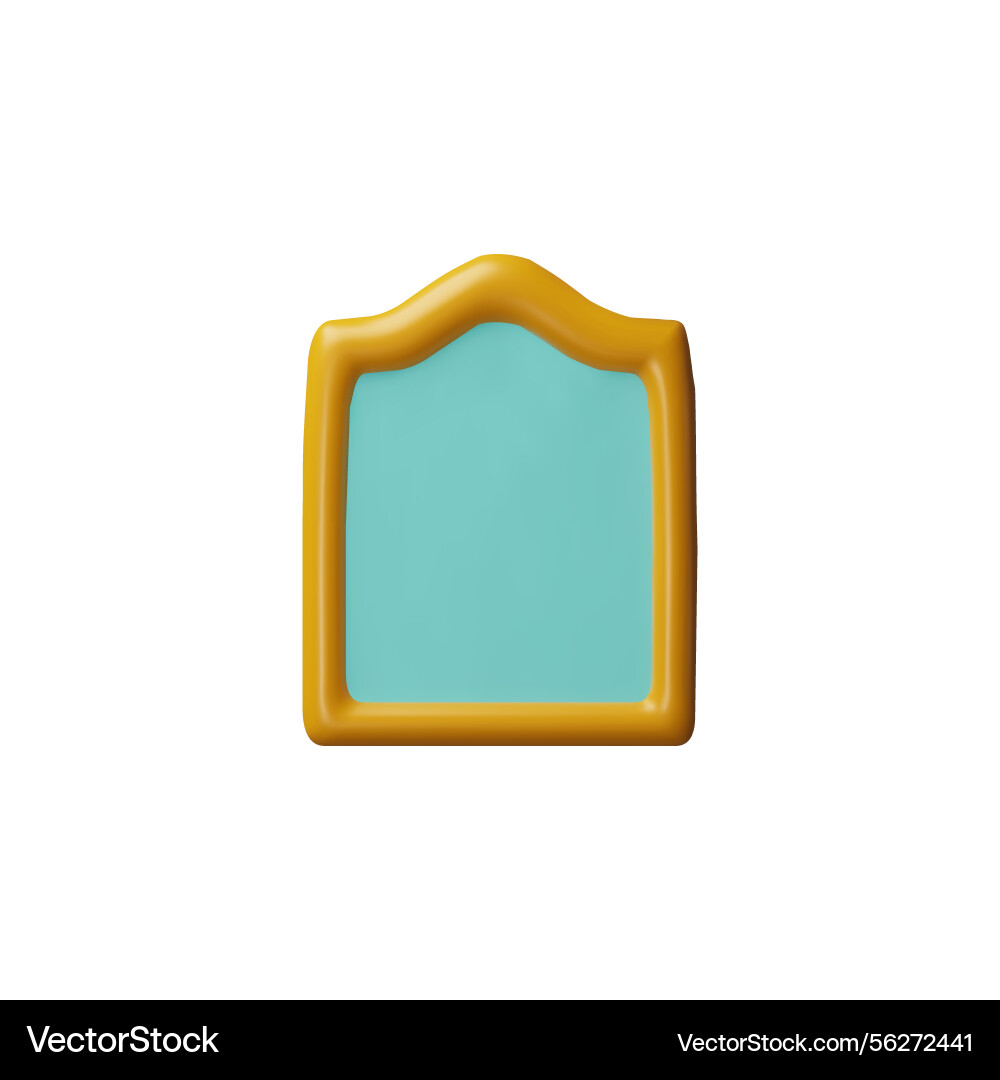 3d of rectangular mirror 3d of rectangular mirror vector image