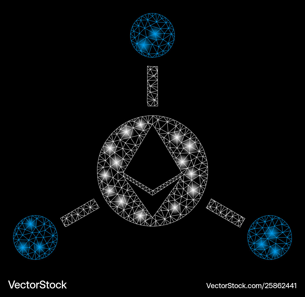 Bright mesh network ethereum connections Bright mesh network ethereum connections vector image