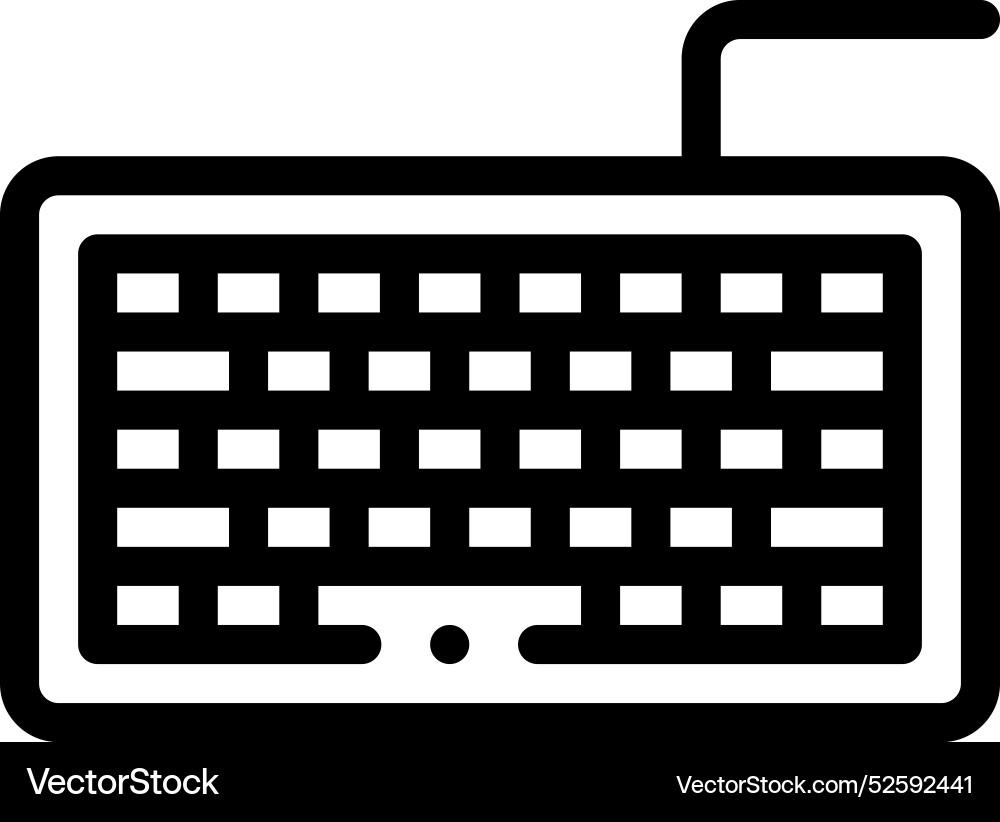 Computer keyboard icon thin linear style design Computer keyboard icon thin linear style design vector image