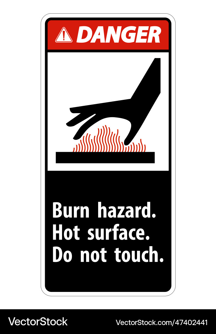 Danger brennen gefährlich Oberfläche nicht berühren Symbol Danger brennen gefährlich Oberfläche nicht berühren Symbol vektorbild