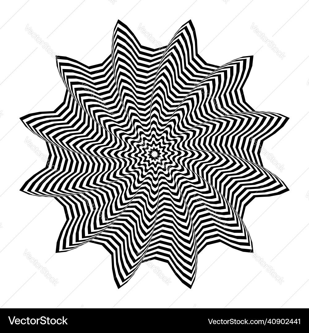 Dynamic 3D Op Art Circle Pattern vector image
