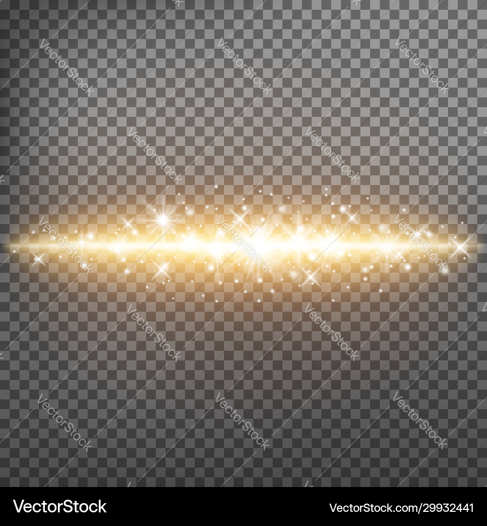 Exploding Light Burst - Golden Sparkles Vector Image