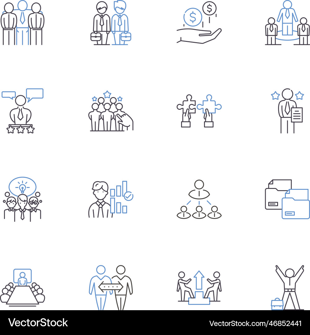 It support line icons collection troubleshooting It support line icons collection troubleshooting vector image