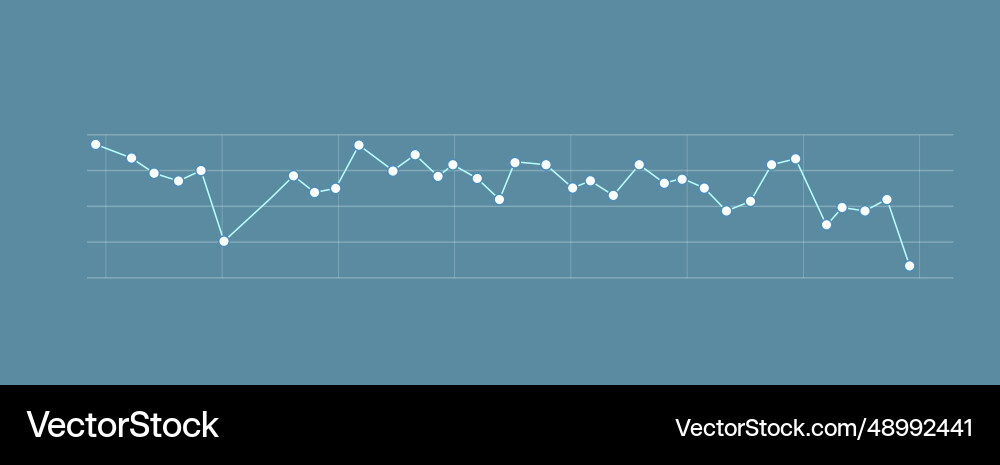 Line graph element modern simple chart Royalty Free Vector