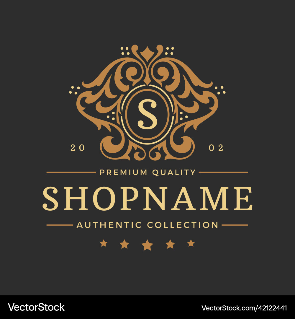 Luxury logo template object for logotype Luxury logo template object for logotype vector image