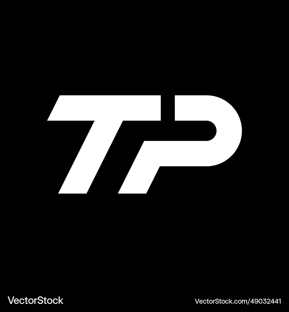 Modern tp t p monogram letter initial based logo Modern tp t p monogram letter initial based logo Vector Image
