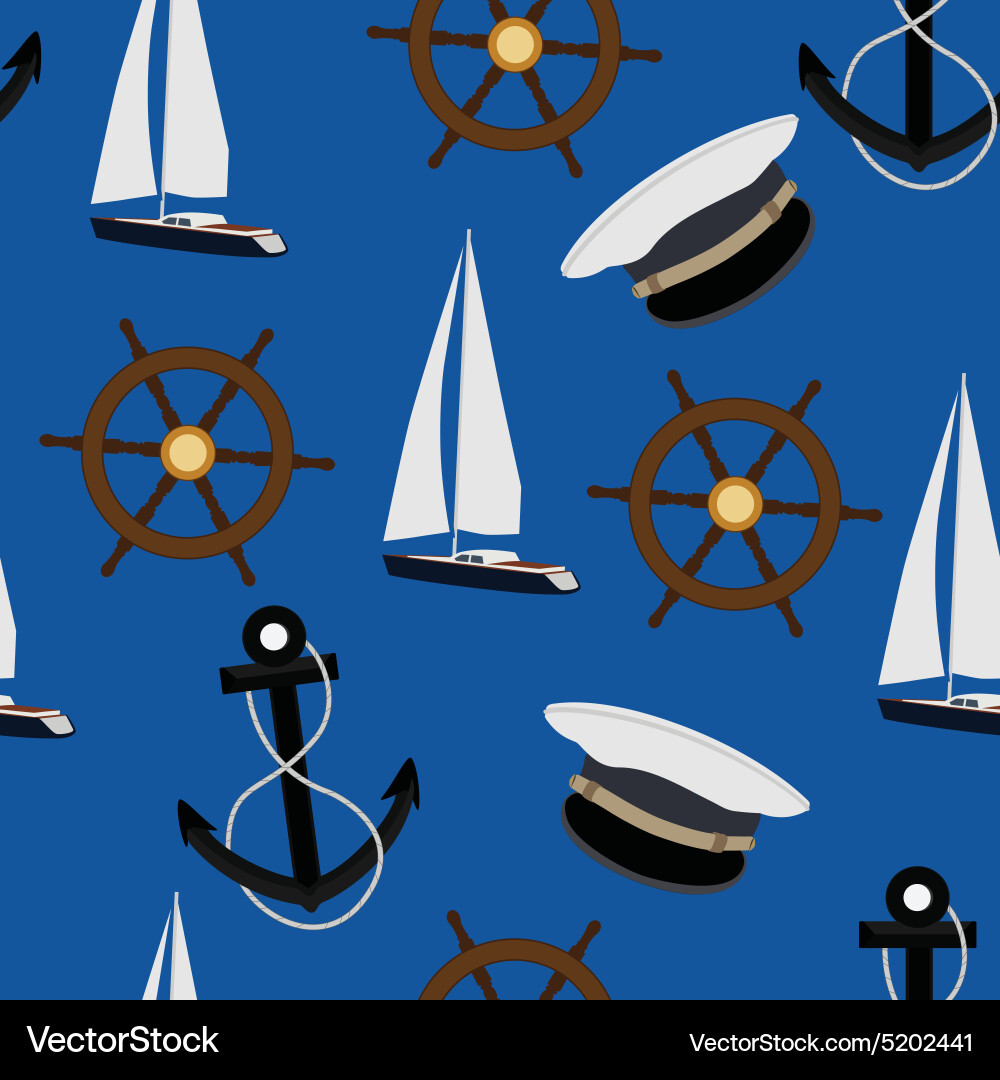 Nautical Seamless Pattern Royalty Free Vector Image