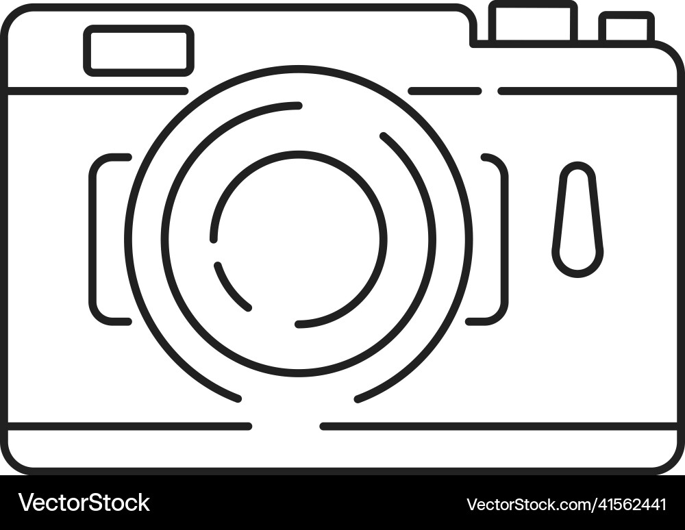 Photocamera-Ikone in dünner Linie Vintage-Foto Photocamera-Ikone in dünner Linie Vintage-Foto vektorbild