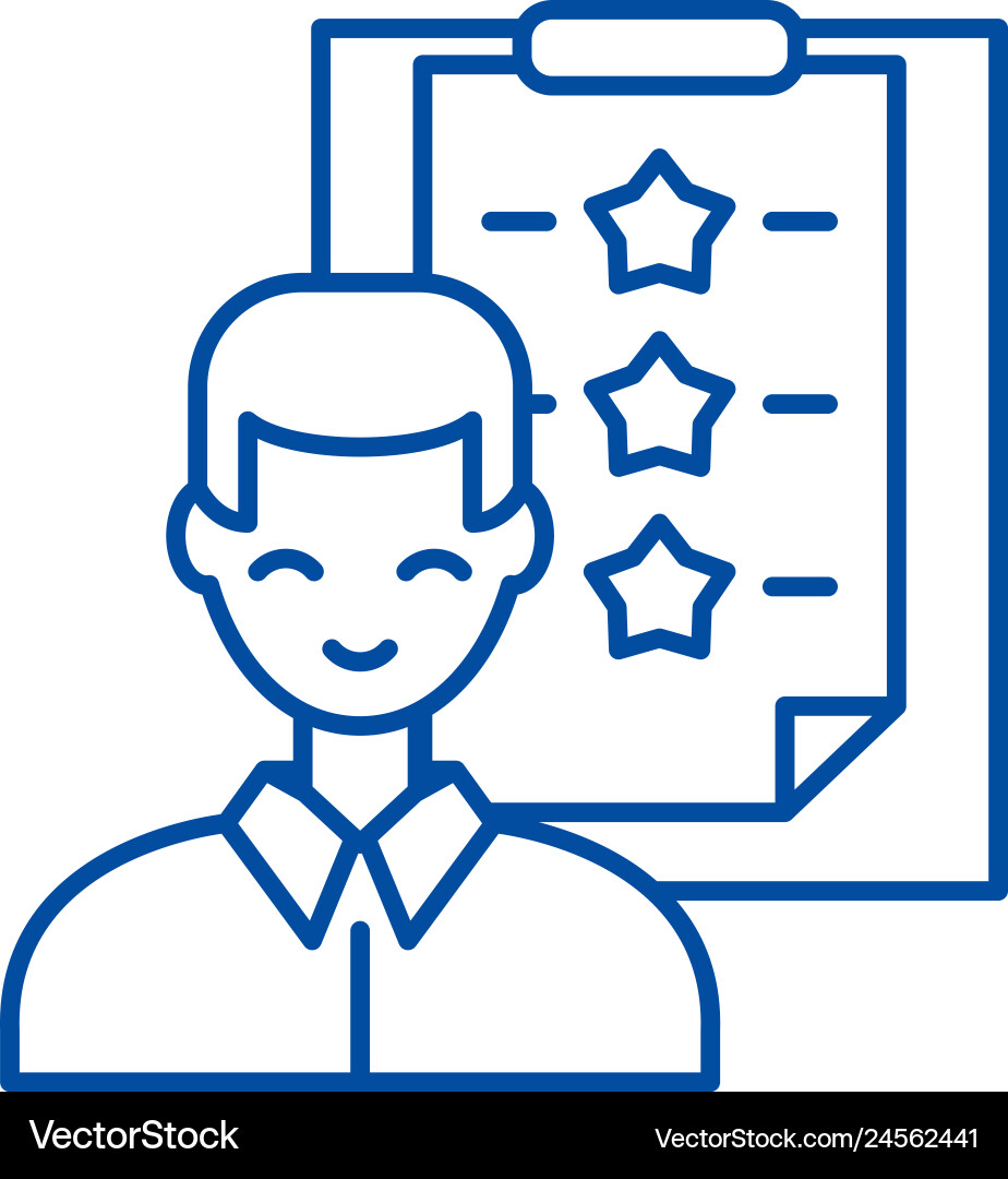 Professional testing line icon concept Professional testing line icon concept vector image