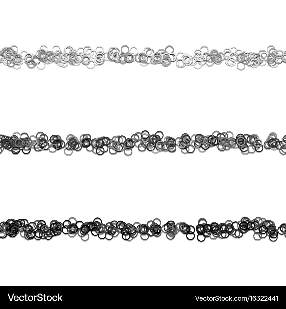 Random circle pattern line divider design set vector image