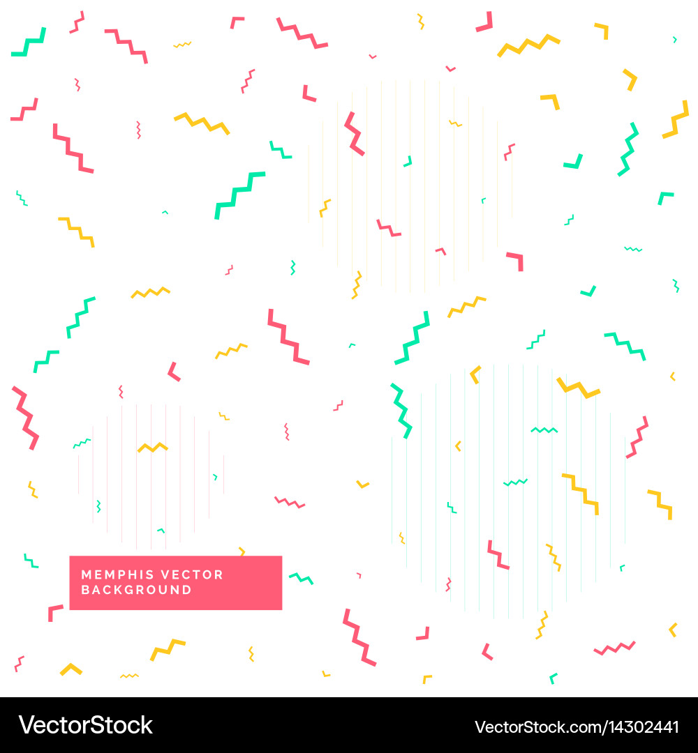 Retro Memphis Pattern Background vector image