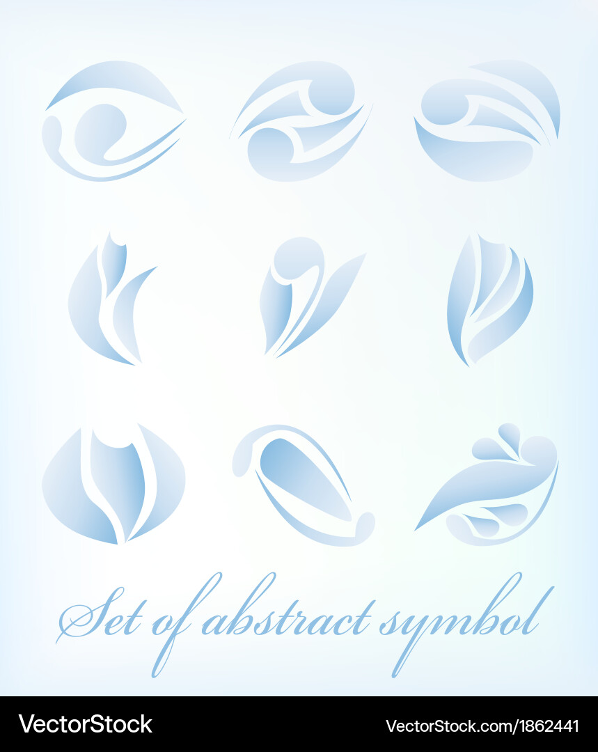 Set of abstract design element Vector Image