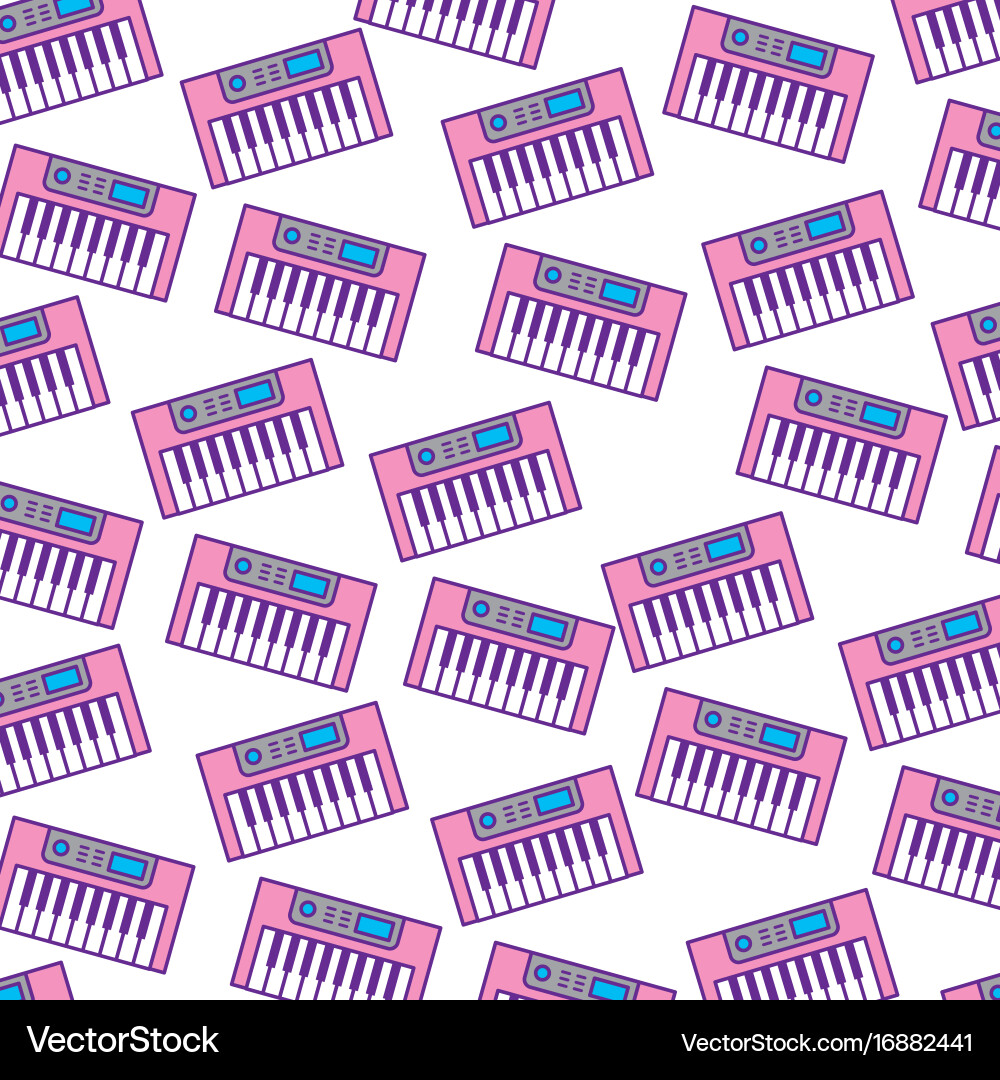 Synth console pattern background vector image