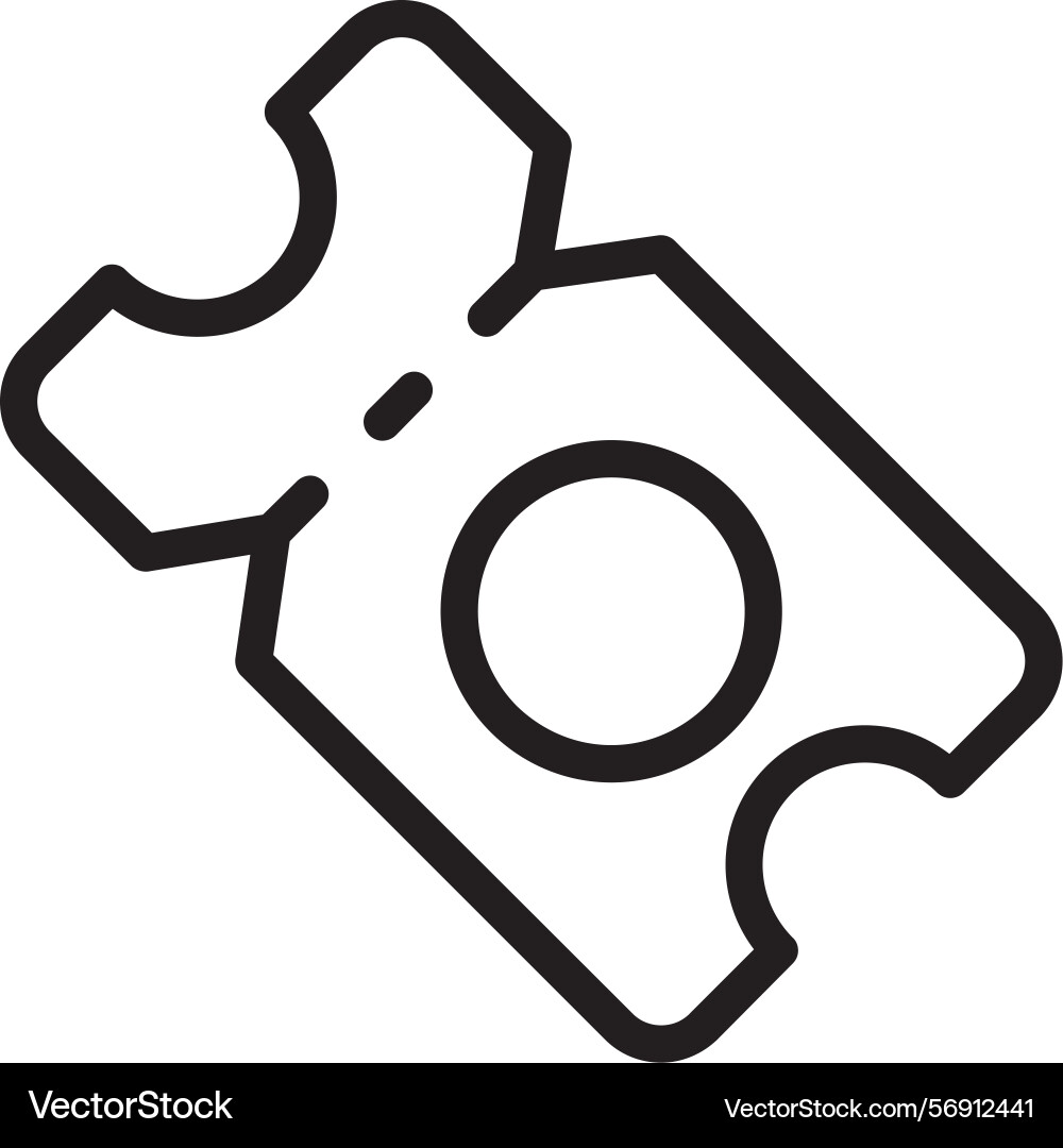Tickets linear style icon design Vector Image