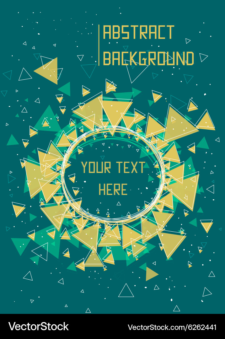 Triangles stars and circle pattern background Vector Image