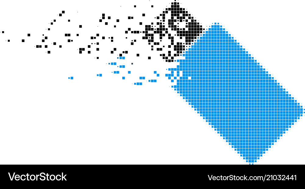 Usb flash drive fractured pixel icon Vector Image