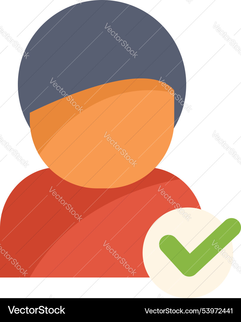 User account getting verified with green checkmark User account getting verified with green checkmark vector image