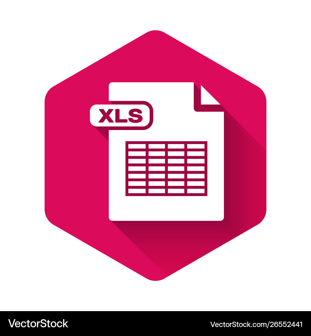 White xls file document download button icon White xls file document download button icon vector image