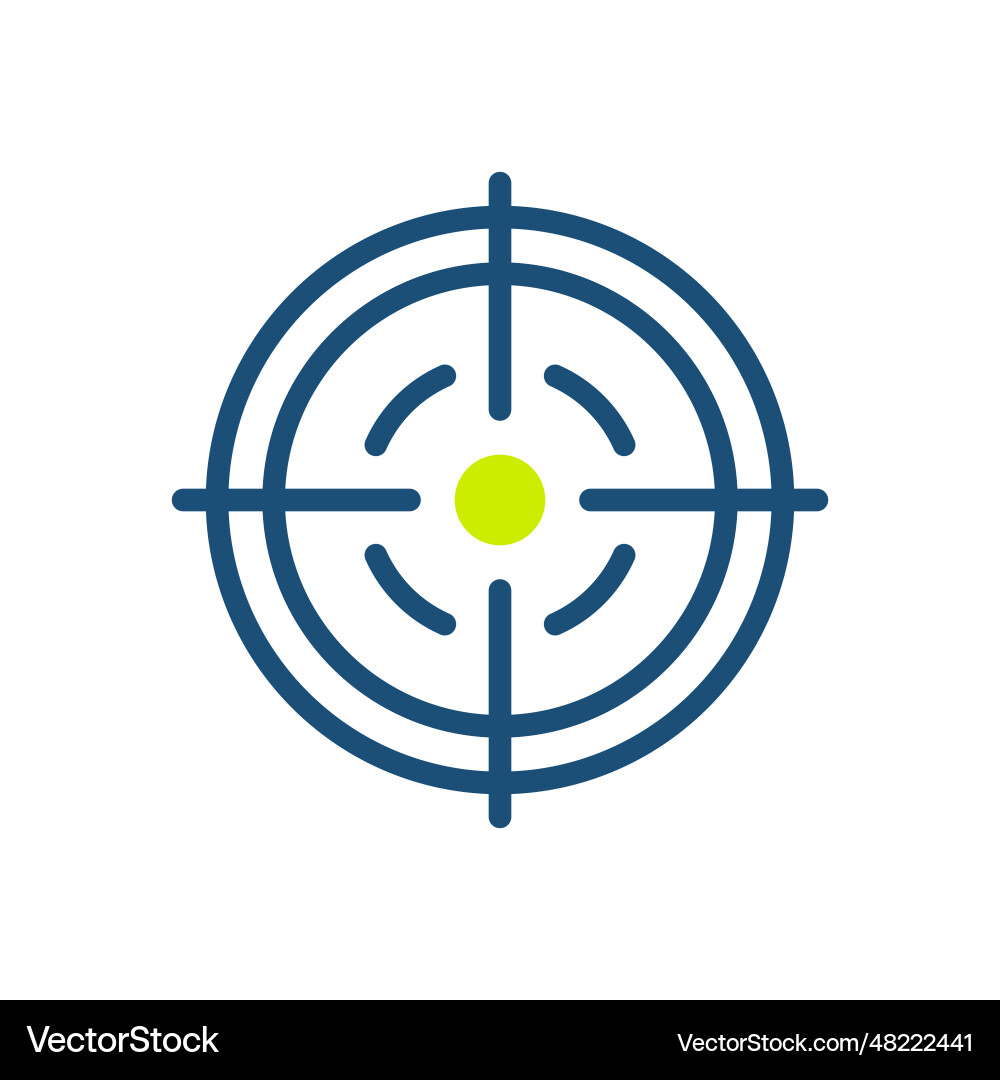 Ziel Icon Duotone grün blau Farbe Militär Ziel Icon Duotone grün blau Farbe Militär vektorbild