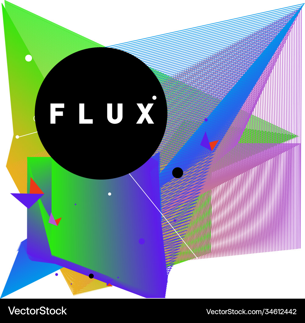 3d colorful wave background dynamic flux effect Vector Image