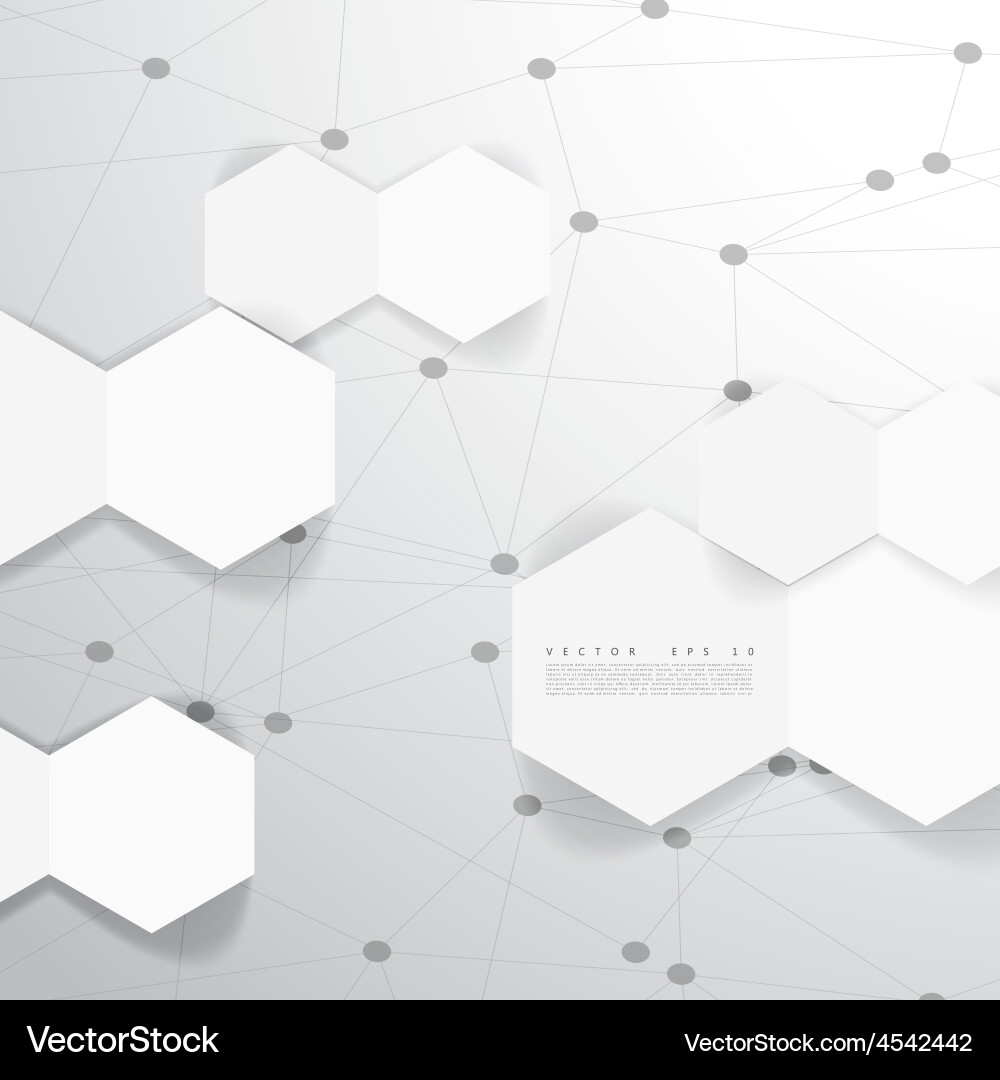 Abstract color 3d hexagonal vector image
