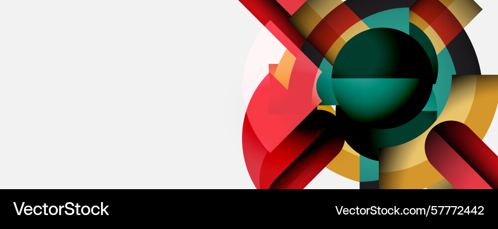 Abstract geometric shapes overlap creating Vector Image