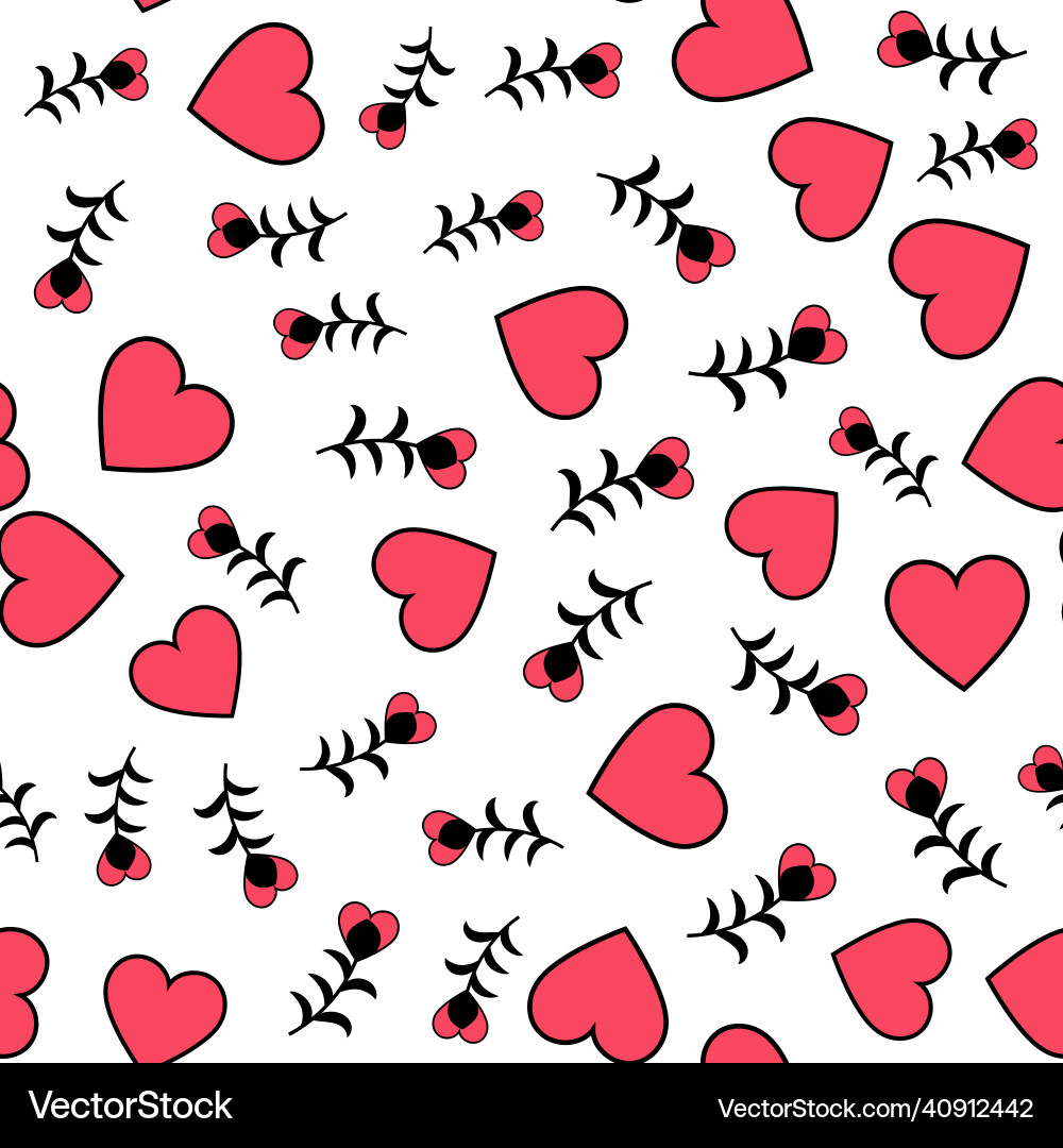 Abstract seamless pattern with hearts Abstract seamless pattern with hearts vector image
