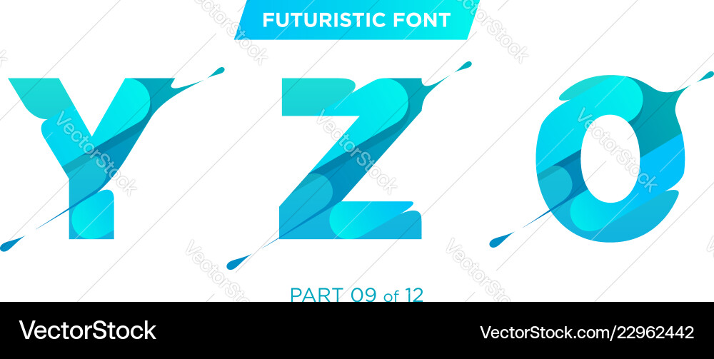 Clean stylish typeface with patterned vector image