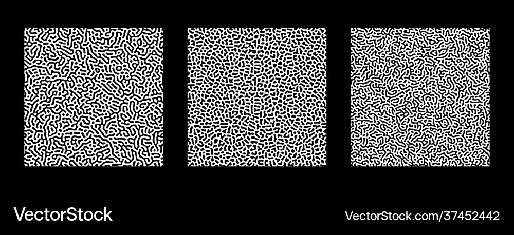 Collection turing abstract seamless pattern Collection turing abstract seamless pattern vector image
