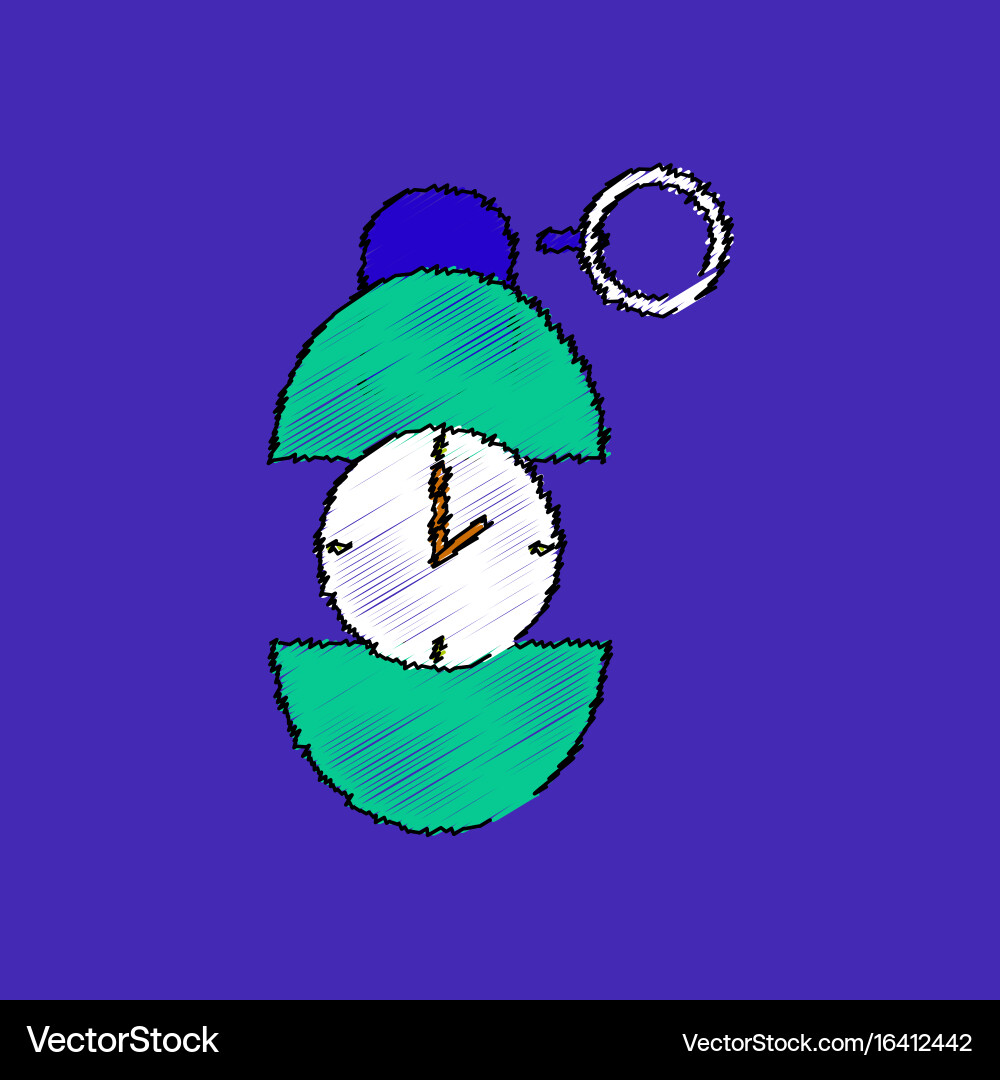 Flat shading style icon grenade time to explode vector image