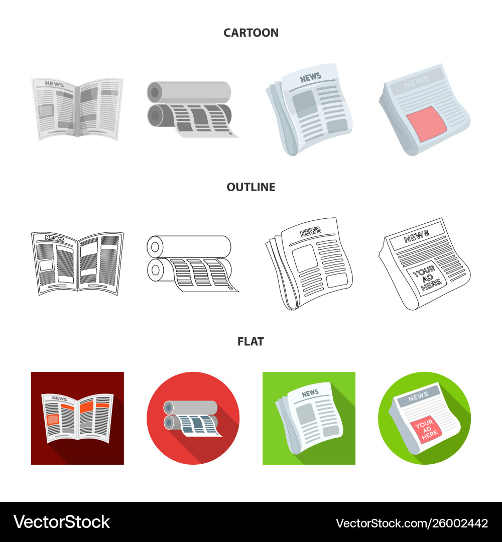 Isolated object daily and folded logo set Vector Image