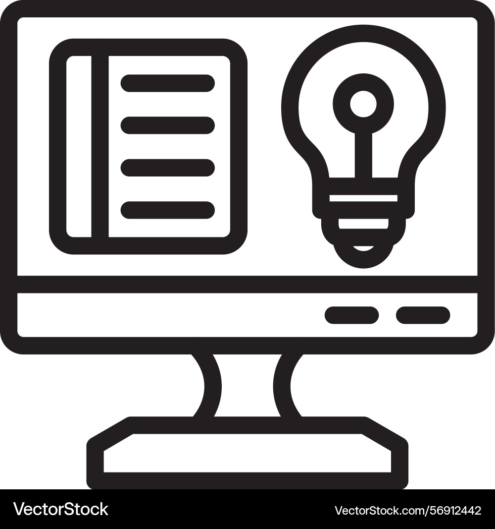 Knowledge linear style icon design vector image