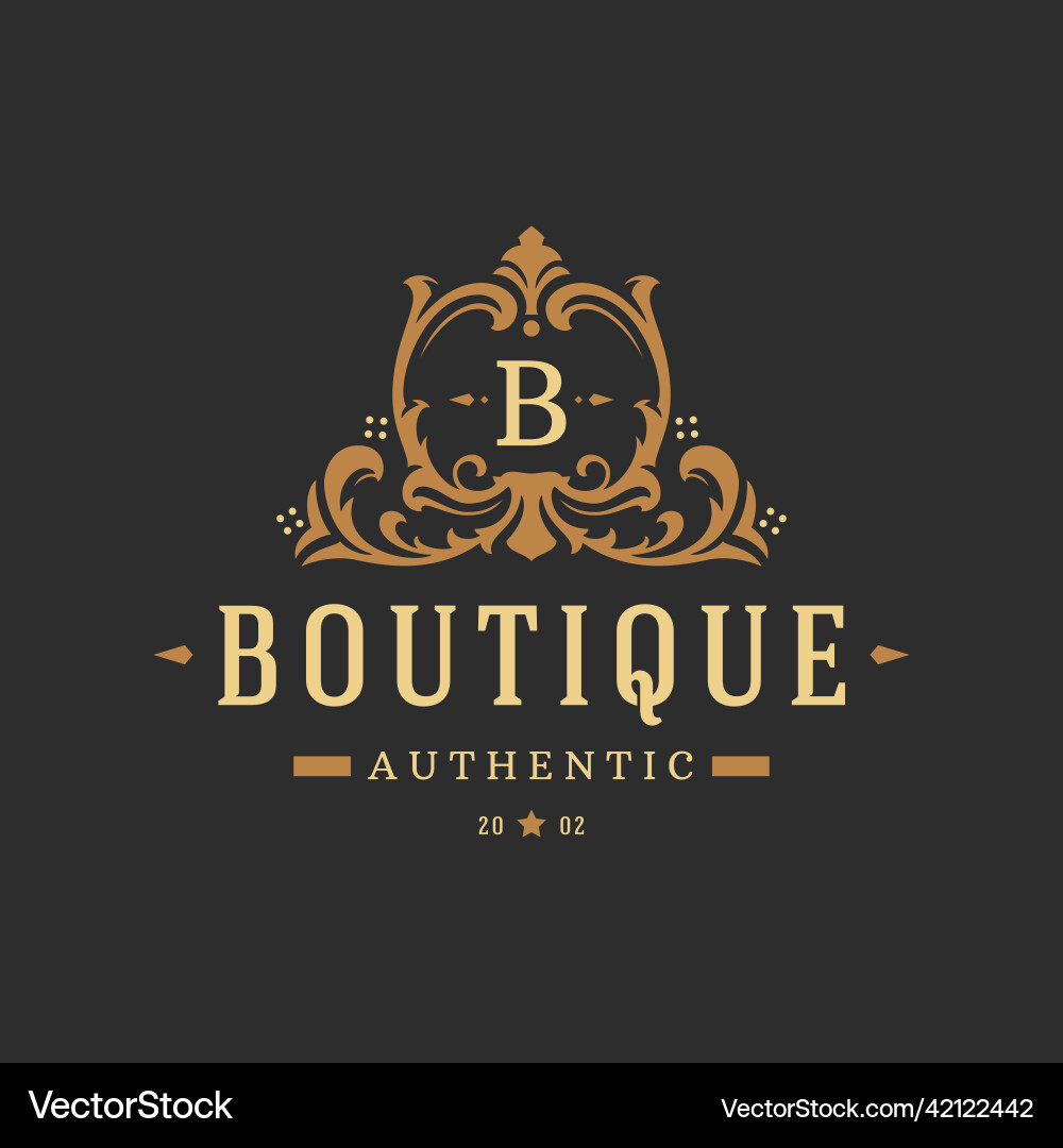 Luxury logo template object for logotype vector image