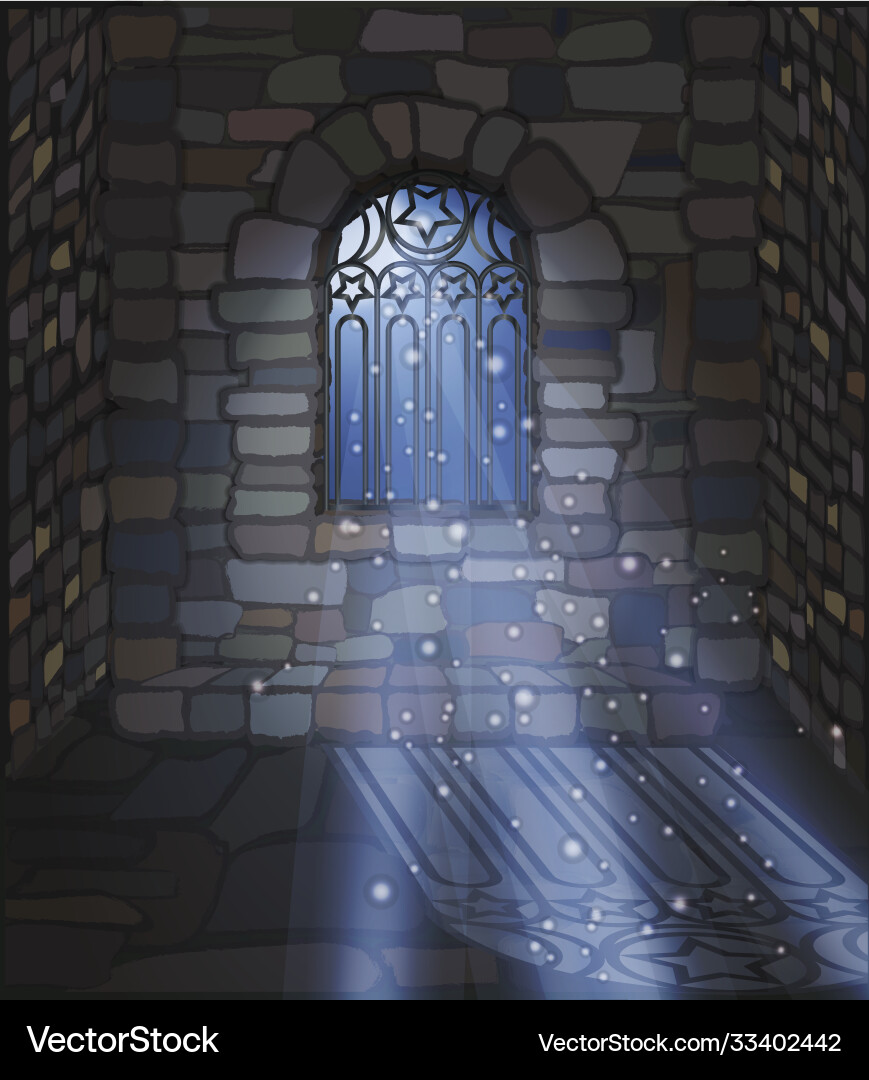 Magic moonlight wallpaper ornate gothic window – Royalty-Free Vector |  VectorStock, image size:869x1080