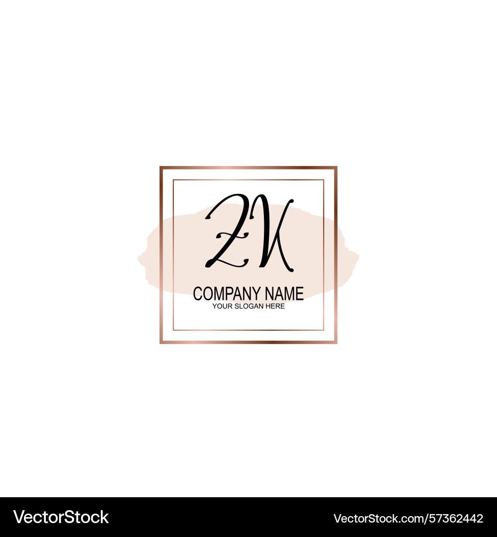 Minimalist handwritten zk initial logos with soft Minimalist handwritten zk initial logos with soft Vector Image