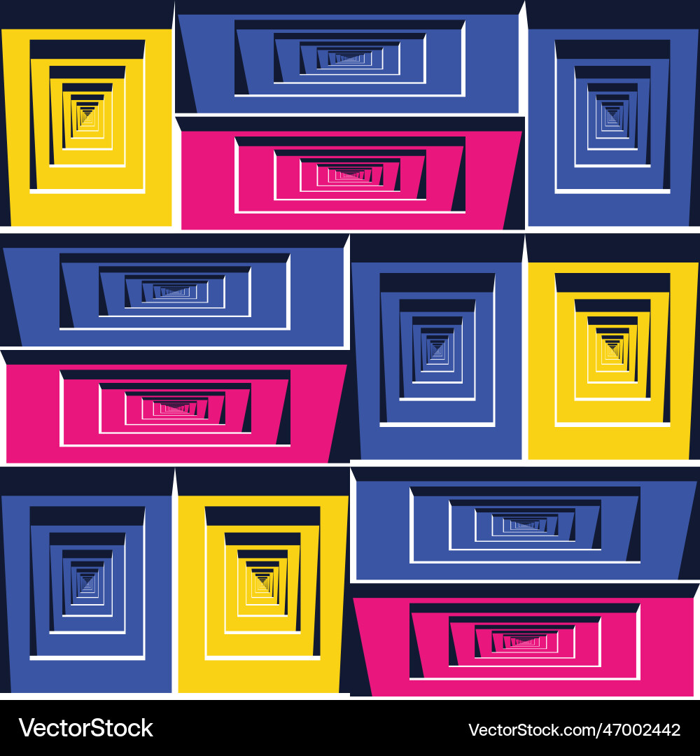 Multicolor pop art pyramid blocks pattern Multicolor pop art pyramid blocks pattern vector image