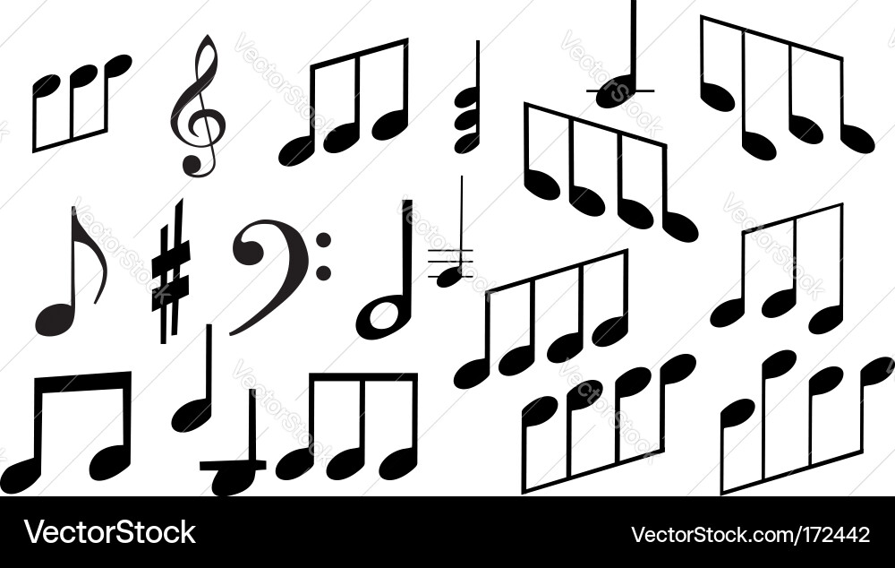 Musical Notation Symbols Set vector image
