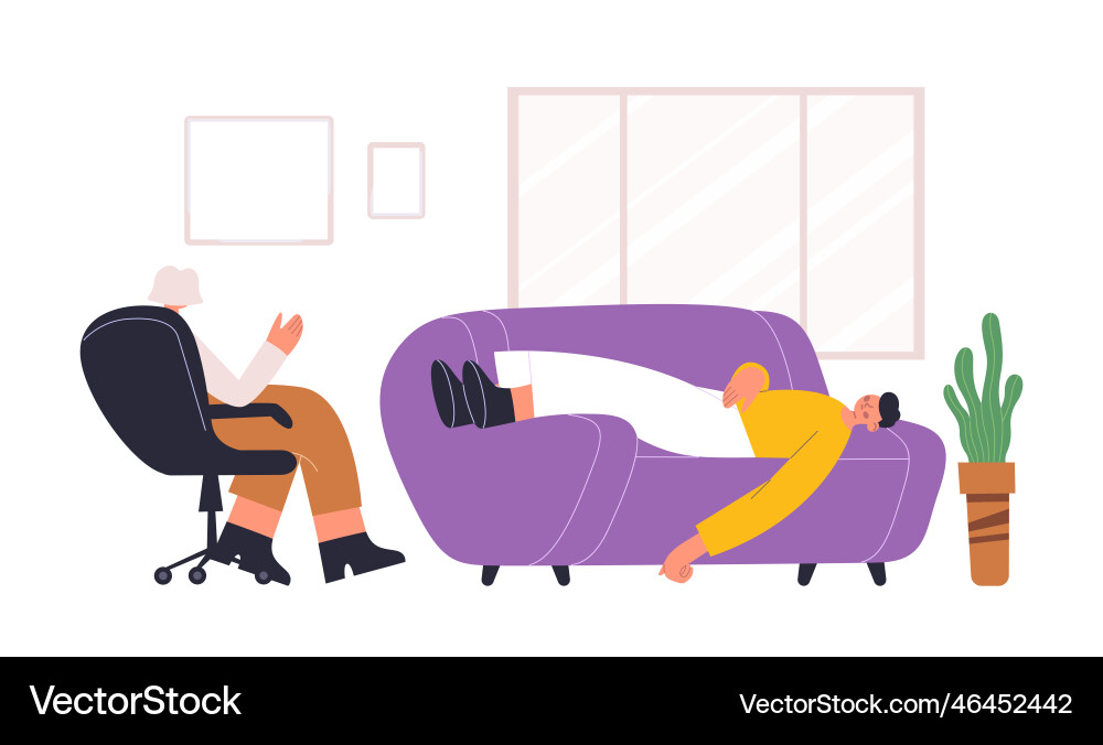 Psychotherapy help individual and therapy vector image